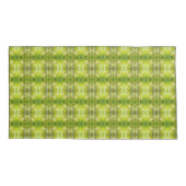 Tropical green palm leaves sunlight tiny pattern 枕カバー (裏面)