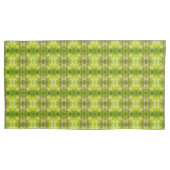 Tropical green palm leaves sunlight tiny pattern 枕カバー (正面)