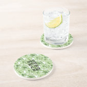 Tropical Green Palm Tree Leaves コースター (側面)