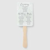 Tropical Green Palm Wedding Program ハンドファン (裏面)