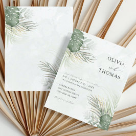 Tropical Green Palms BUDGET Wedding 