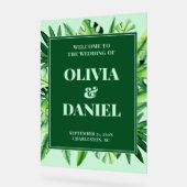  Tropical Greenery Entry Sign Display アクリルサイン (傾斜)