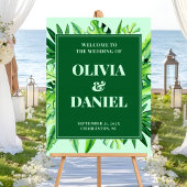  Tropical Greenery Entry Sign Display アクリルサイン