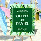  Tropical Greenery Entry Sign Display アクリルサイン