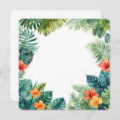 Tropical Greenery Frame PNG Botanical Background 招待状 (正面/裏面)