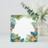 Tropical Greenery Frame PNG Botanical Background 招待状 (スタンド正面)