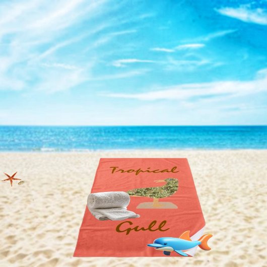 Tropical Gull Beach Towel ビーチタオル