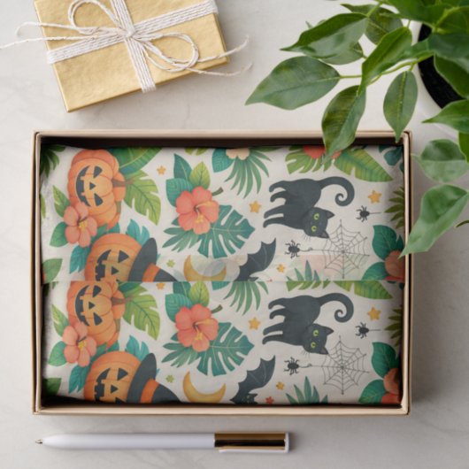 Tropical Halloween Pumpkins 薄葉紙 (ギフト)