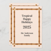 Tropical Happy Holidays, Bamboo Frame シーズンカード (正面/裏面)