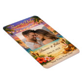 Tropical Harmony Photo Save Date Wedding Magnet マグネット (右側)