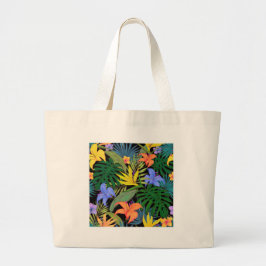 Tropical Hawaii Aloha Flower Graphic ラージトートバッグ