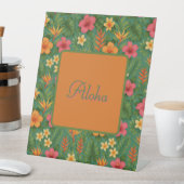 Tropical/Hawaii patterned floral 台座サイン (インサイチュ)