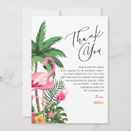 Tropical Hawaiian 25th Birthday Thank You Cards    サンキューカード