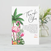 Tropical Hawaiian 25th Birthday Thank You Cards    サンキューカード (スタンド正面)