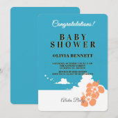 Tropical Hawaiian Aloha Baby Shower Invitation 招待状 (正面/裏面)