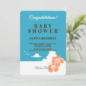 Tropical Hawaiian Aloha Baby Shower Invitation 招待状 (スタンド正面)