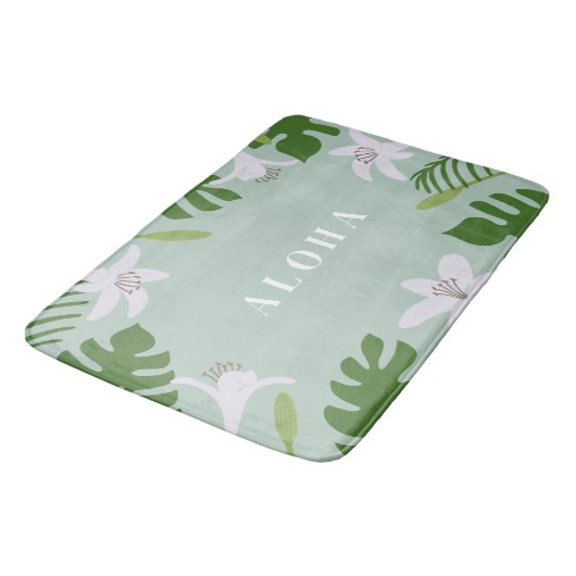 Tropical Hawaiian Bath Mat バスマット (アングル)