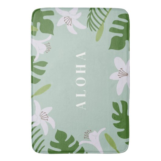 Tropical Hawaiian Bath Mat バスマット (正面縦)