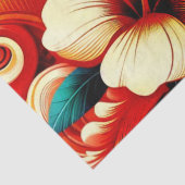 Tropical Hawaiian Flower Hibiscus Orange Decoupage 薄葉紙 (詳細)