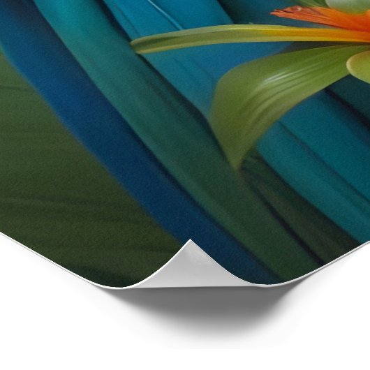 Tropical Hawaiian Parrot Paradise   ポスター (角)