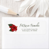 Tropical Hawaiian Red Hibiscus Flower Custom ラベル (インサイチュ)