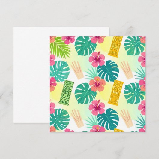 Tropical Hawaiian Tiki Pattern for Parties Wedding (正面/裏面)