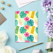 Tropical Hawaiian Tiki Pattern for Parties Wedding アクリル招待状 (インサイチュ (ウェディング))