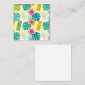 Tropical Hawaiian Tiki Pattern for Parties Wedding エンクロージャーカード (正面/裏面)