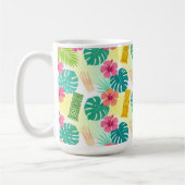 Tropical Hawaiian Tiki Pattern for Parties Wedding コーヒーマグカップ (左)