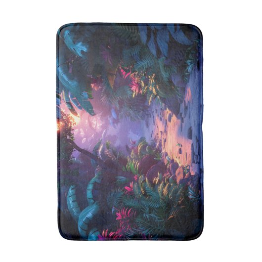 Tropical Hawaiian Walking Path  バスマット (正面縦)