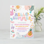 Tropical Hello Summer Birthday Invitation 招待状 (スタンド正面)