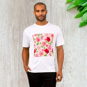 Tropical Hibiscus and Plumeria Floral Pattern Tシャツ