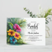 Tropical Hibiscus Bridal Shower 招待状 (スタンド正面)
