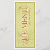 Tropical Hibiscus Chartreuse Vibrant Wedding メニュー (裏面)