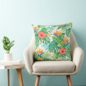 Tropical Hibiscus Floral クッション (椅子)