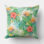 Tropical Hibiscus Floral クッション (正面)