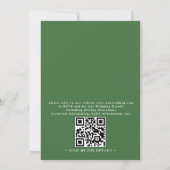 Tropical Hibiscus Floral Elegant QR Code Wedding 招待状 (裏面)