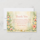 Tropical Hibiscus Floral Graduation サンキューカード (正面)