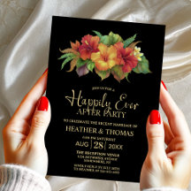 Tropical Hibiscus Floral Wedding After Party