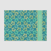 Tropical Hibiscus Flower Pattern Custom Text 薄葉紙 (正面)