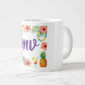 Tropical Hibiscus Frame Aloha Vibes ジャンボコーヒーマグカップ (正面右)