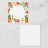 Tropical Hibiscus Frame Aloha Vibes ノートカード (正面/裏面)