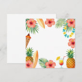 Tropical Hibiscus Frame Aloha Vibes 招待状 (正面/裏面)