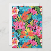 Tropical Hibiscus Gold Wedding 招待状 (裏面)