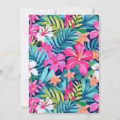 Tropical Hibiscus Gold Wedding 招待状 (裏面)