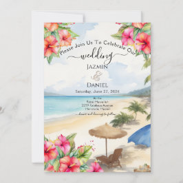 Tropical Hibiscus Island 招待状