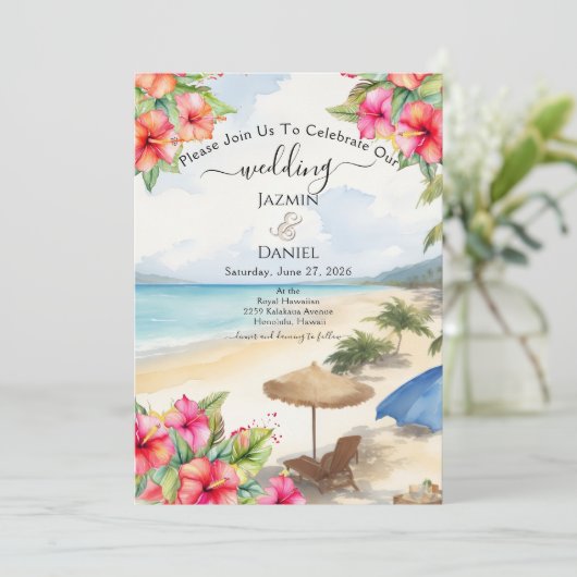 Tropical Hibiscus Island 招待状 (スタンド正面)