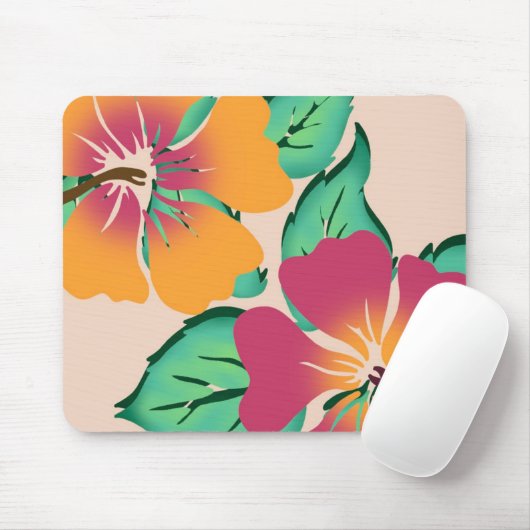 Tropical Hibiscus Mouse Pad マウスパッド (マウス)