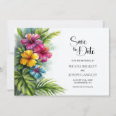 Tropical Hibiscus Wedding Save the Date セーブザデート (正面)