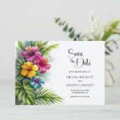Tropical Hibiscus Wedding Save the Date セーブザデート (スタンド正面)